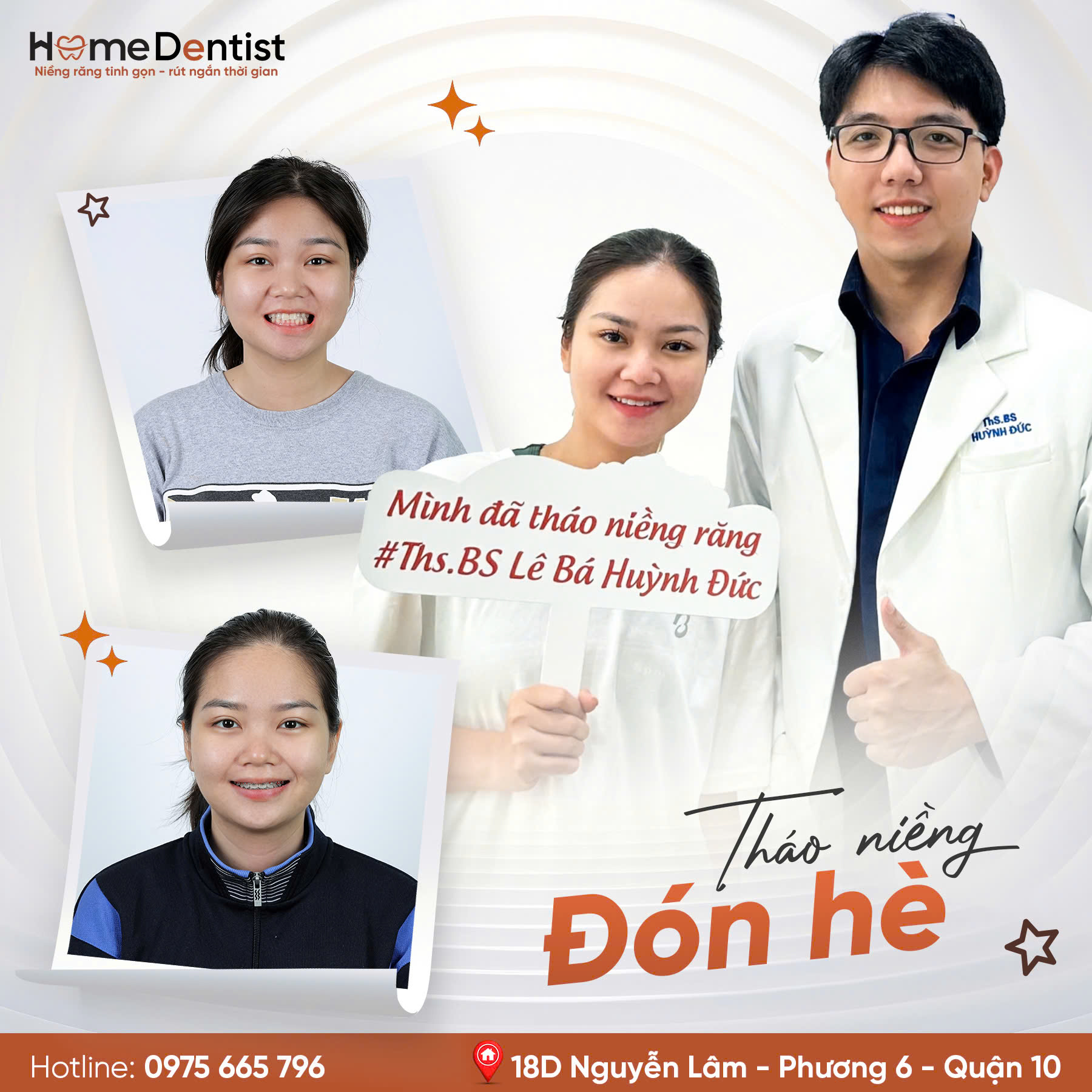 Tháo niềng răng cùng bác sĩ Huỳnh Đức tại Home Dentist