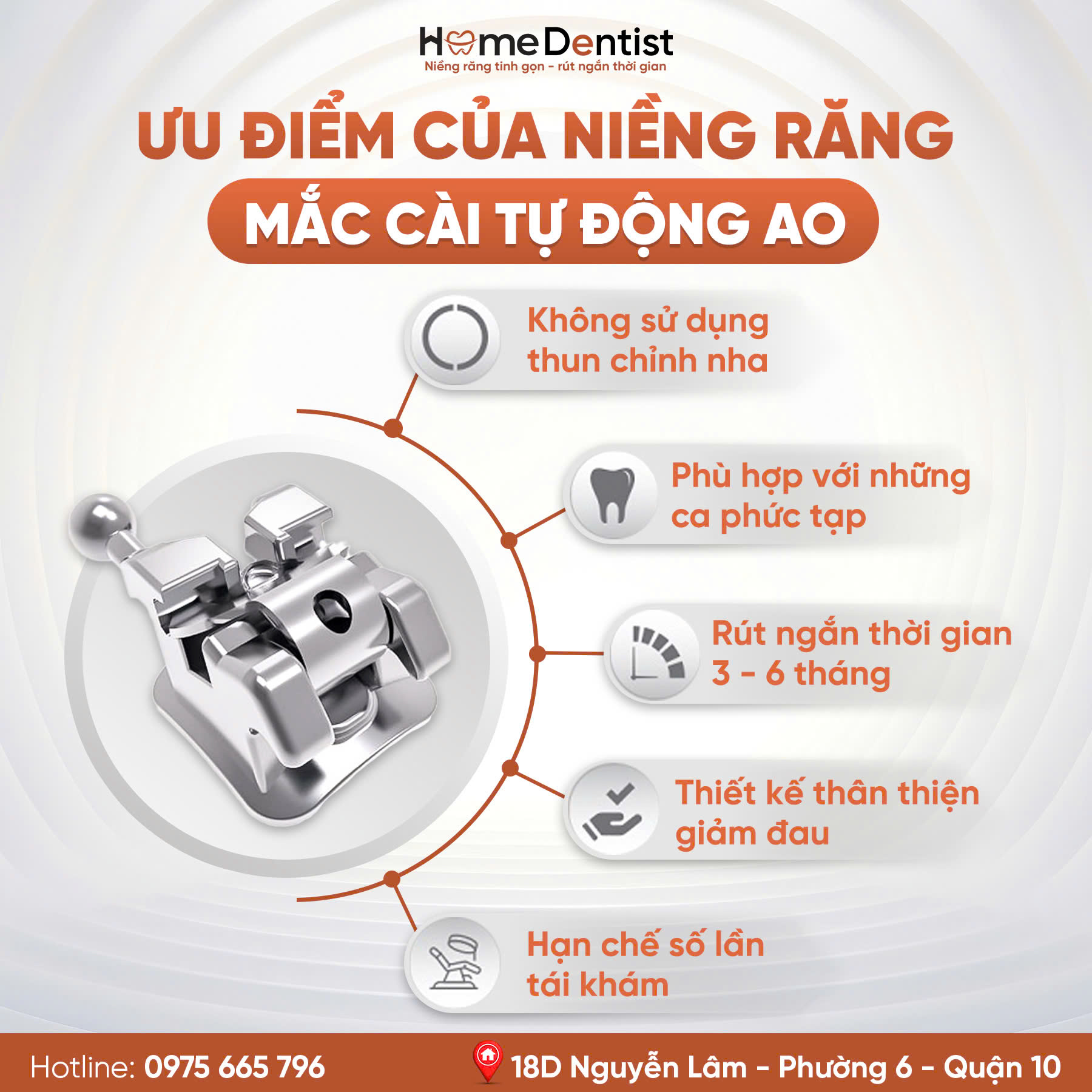 Ưu điểm mắc cài tự động AO
